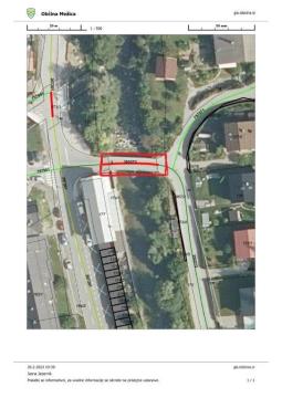 1. območje zapore Roblekovega mostu